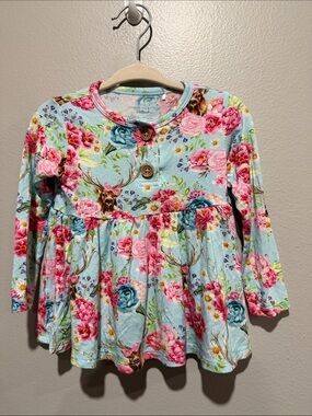 Posh Peanut Floral Dress 12-18 months